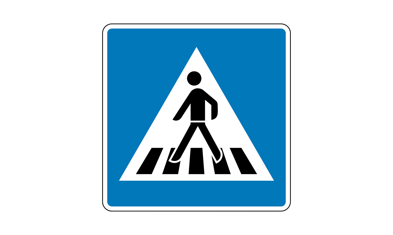 Дорожный знак пешеходный переход для детей на прозрачном фоне фото