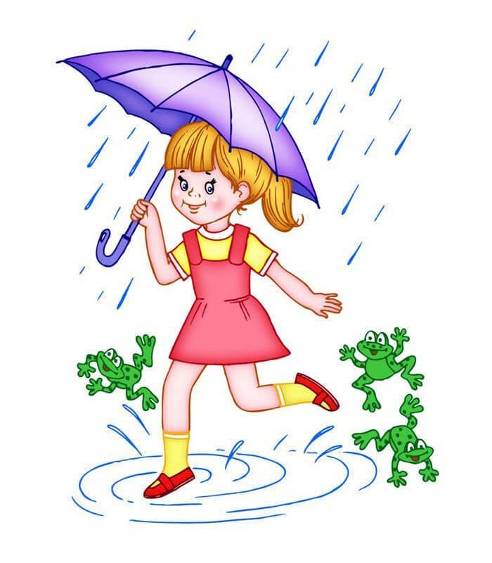 Дождливая погода детский рисунок фото