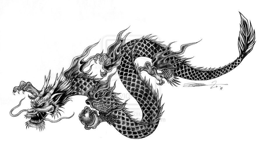 Дракон китайский рисунки тату фото