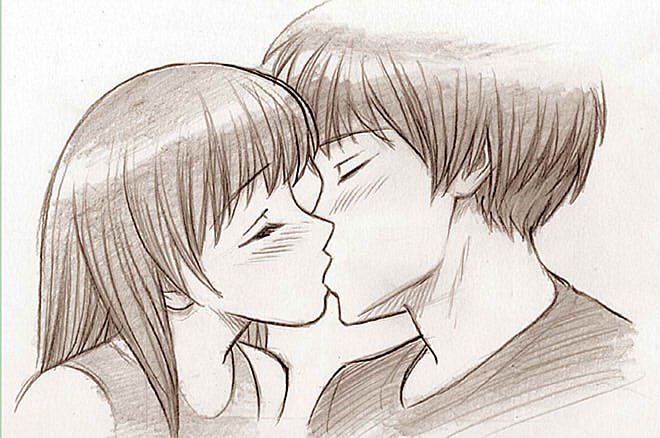 Два целующихся парня рисунки аниме фото