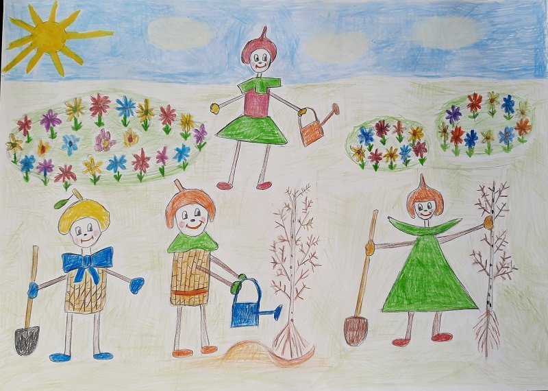 Эколята дошколята рисунки в детском саду фото