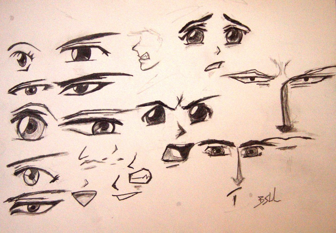 Эмоции глазами рисунки аниме фото