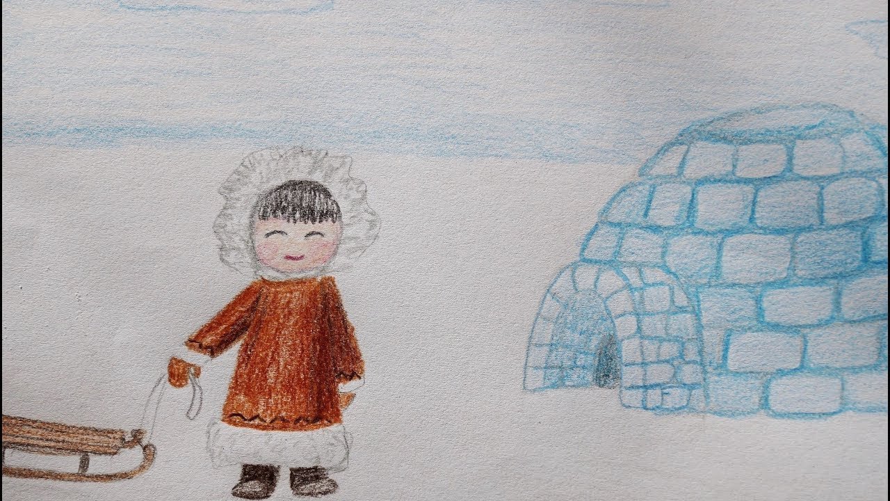 Эскимос рисунок детский фото