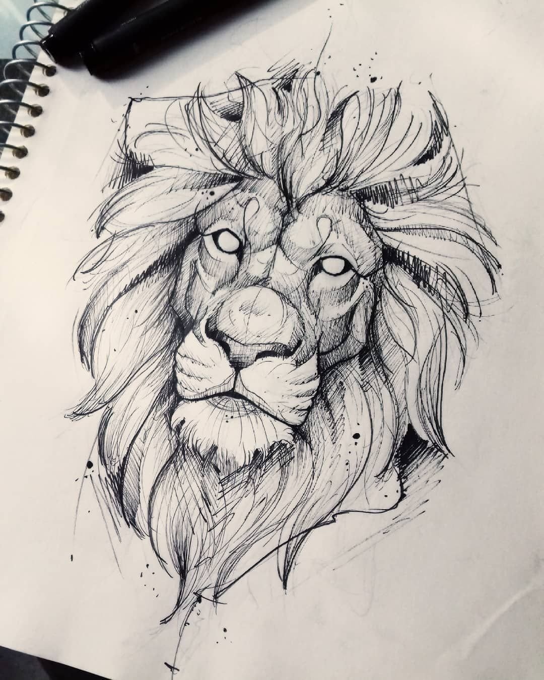 Эскиз льва рисунок фото