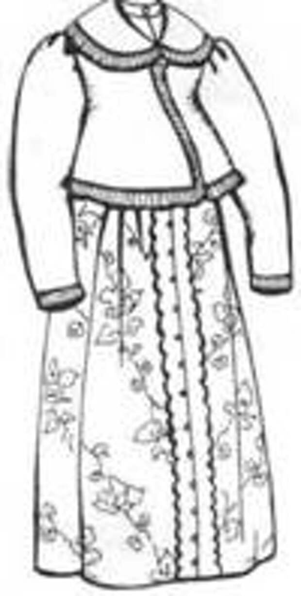 Эскиз народного праздничного костюма рисунок фото