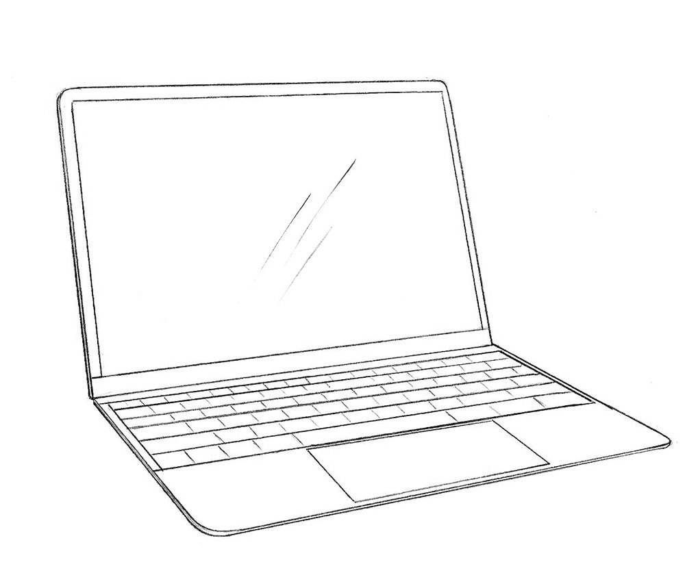 Эскиз рисунка для компьютера фото