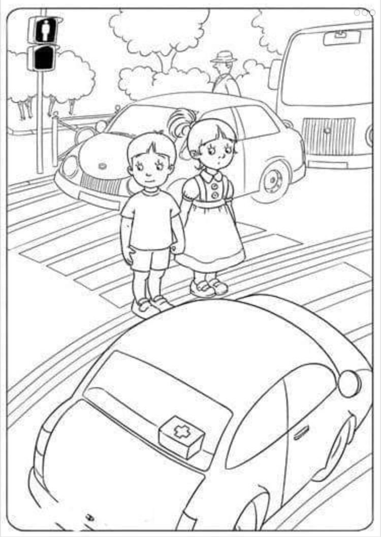 Эскиз рисунка о правилах дорожного движения фото
