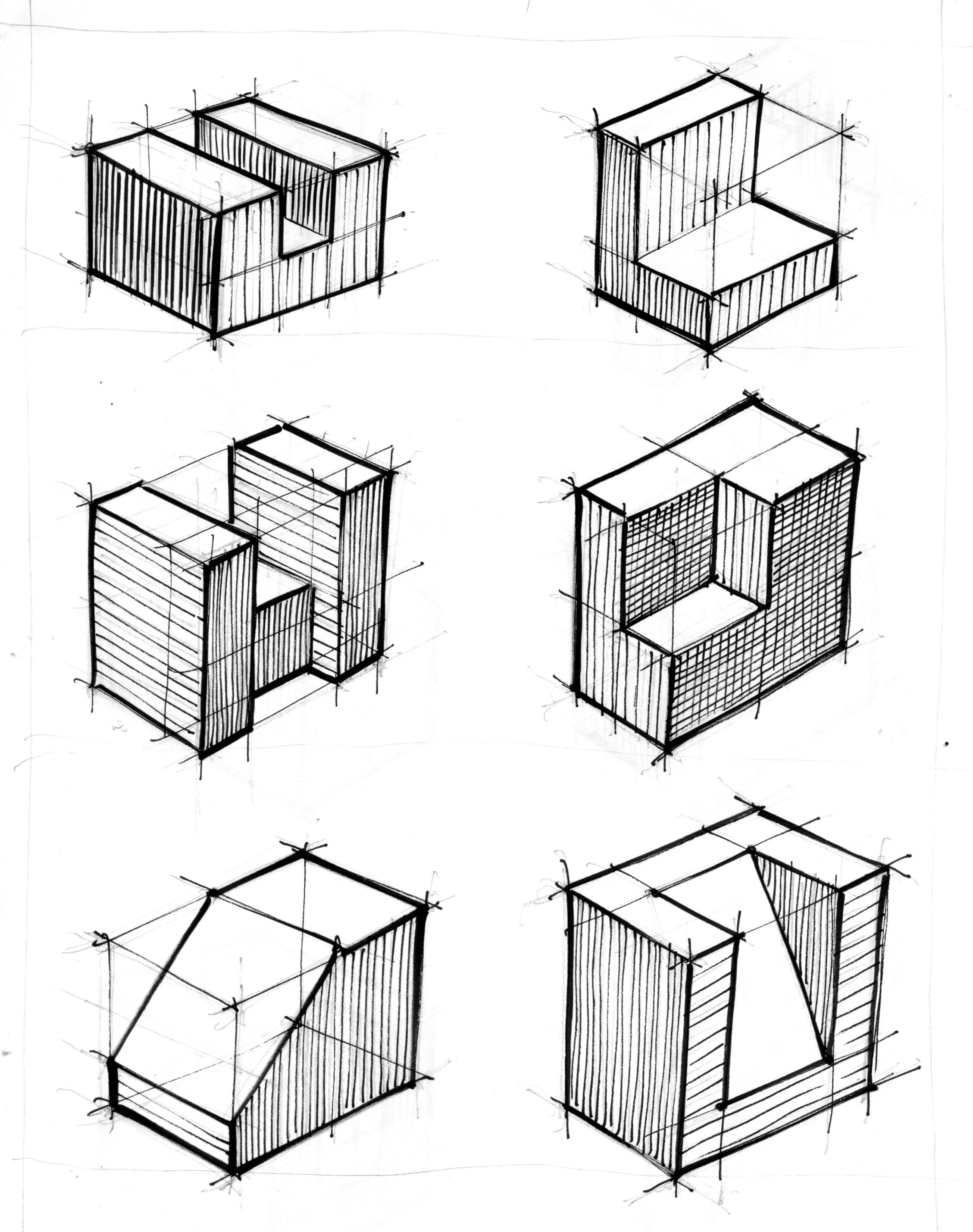 Эскиз технический рисунок кубика фото