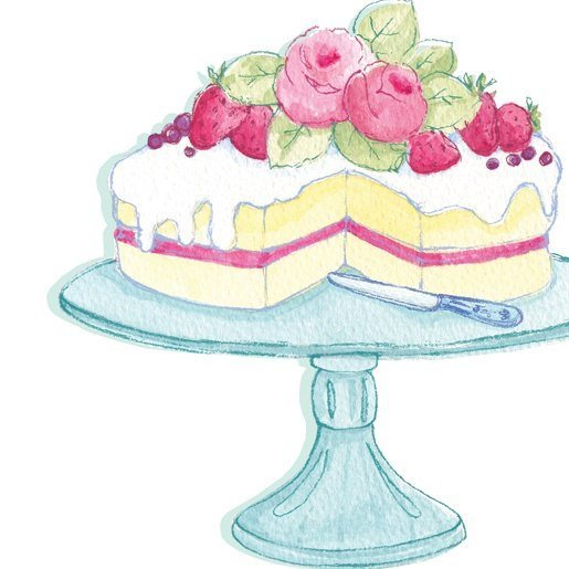 Эскиз торта рисунок с цветами фото