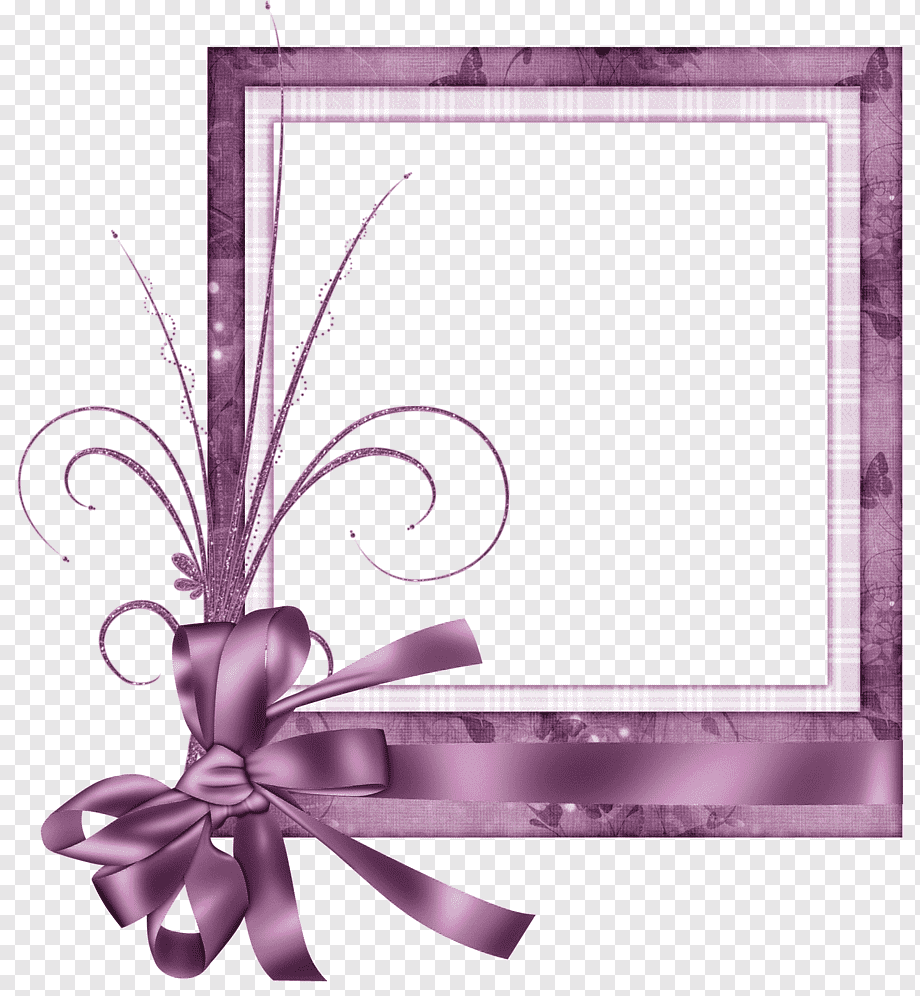 Фиолетовая рамка на прозрачном фоне фото