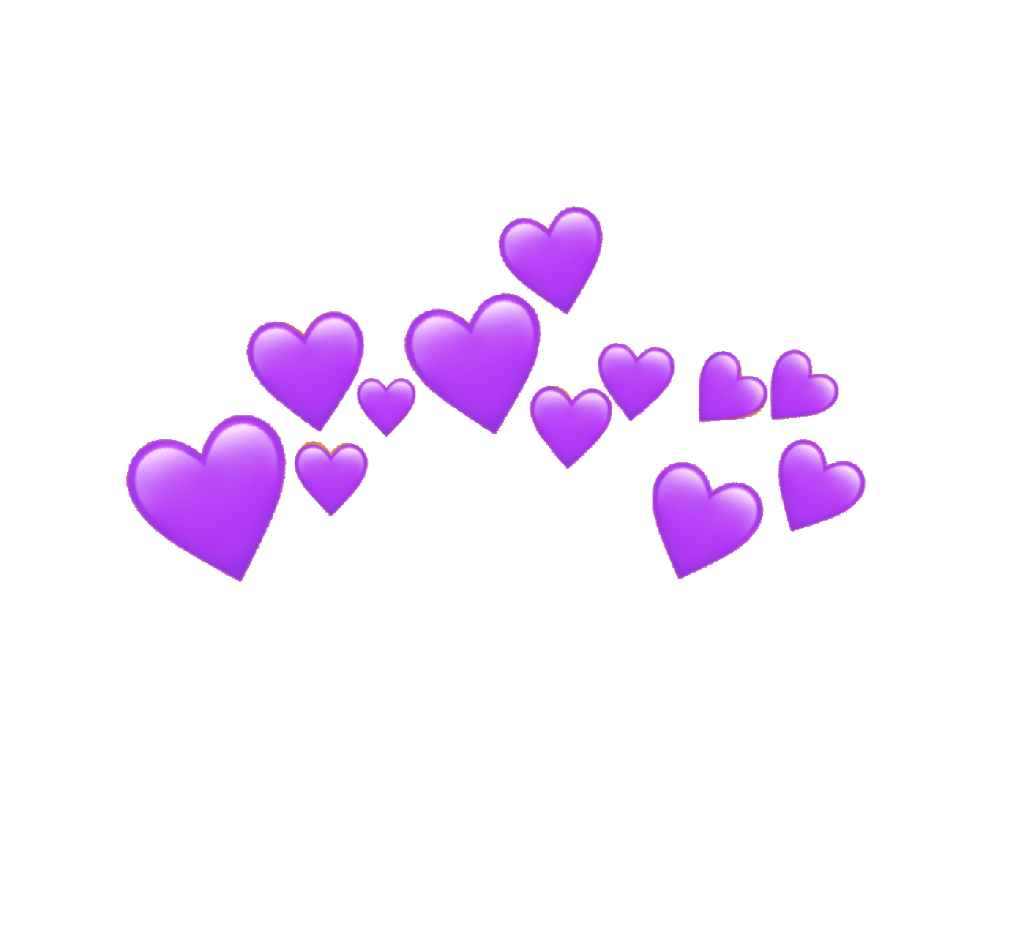 Фиолетовое сердце на прозрачном фоне фото