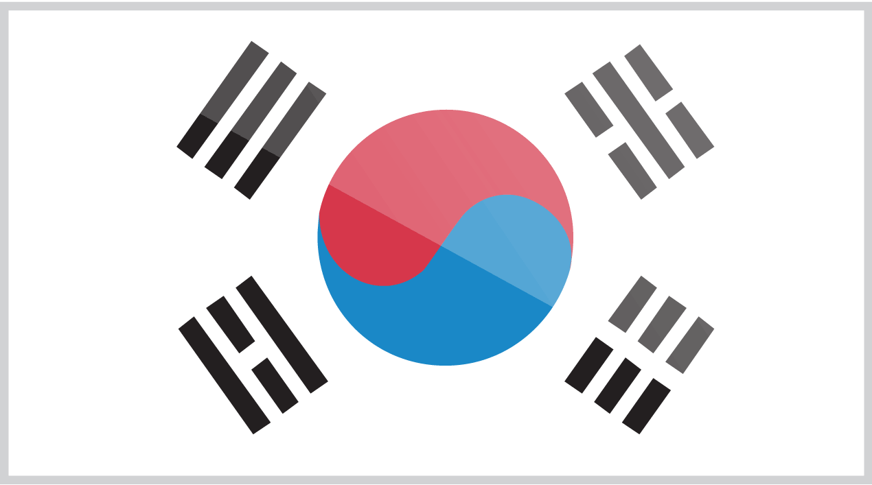 Флаг южной кореи на прозрачном фоне фото