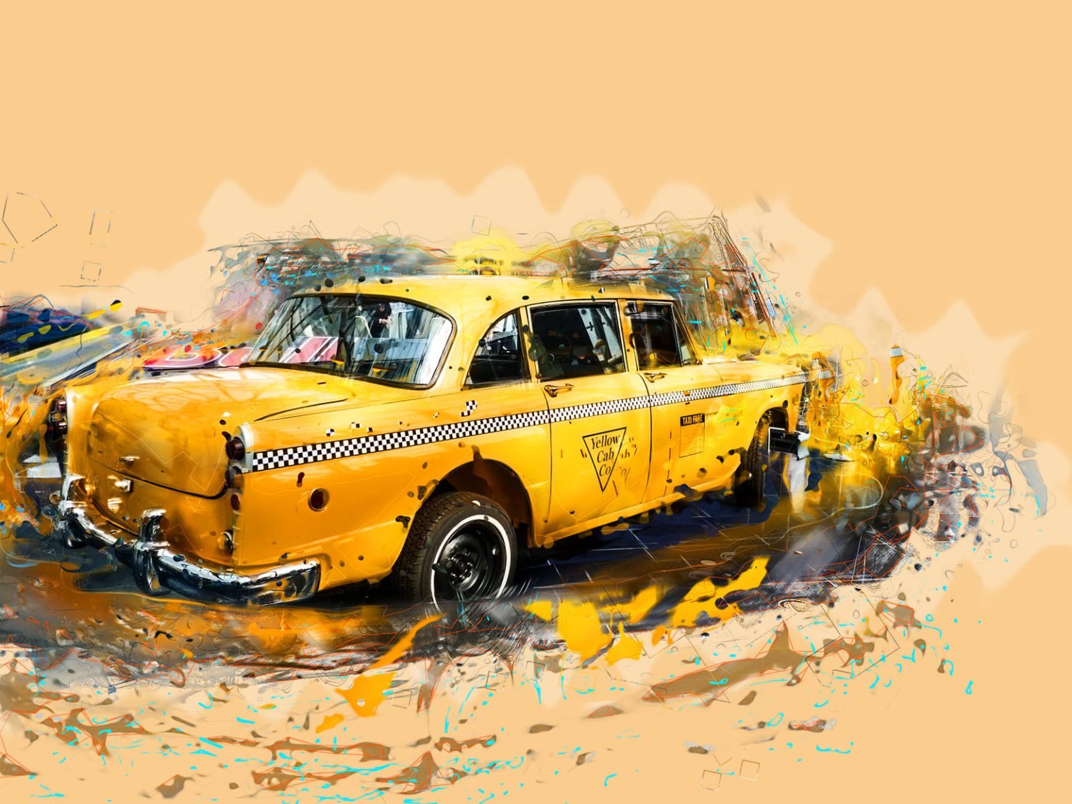 Фоновый рисунок такси фото