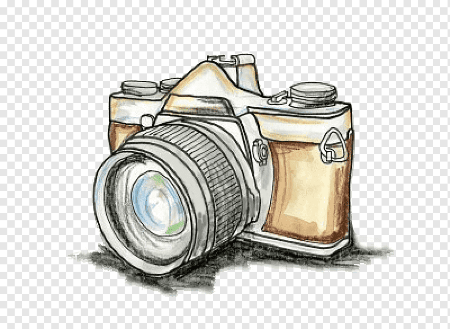 Фотоаппарат рисованный на прозрачном фоне фото