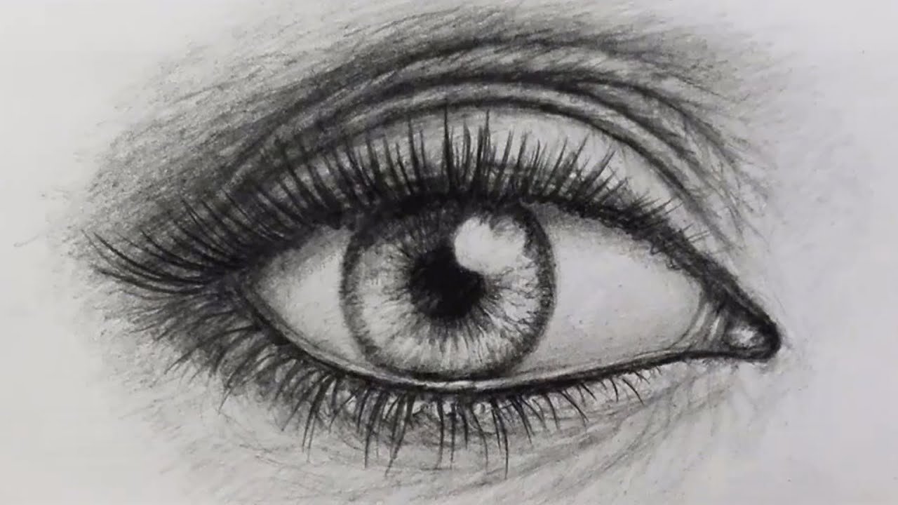 Глаз рисунок карандашом легкий для начинающих фото