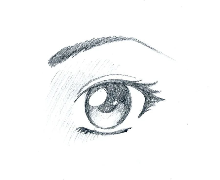 Глаз рисунок простой для начинающих карандашом фото
