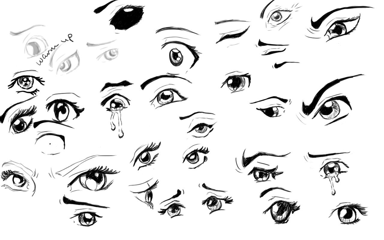 Глаз со слезой рисунки аниме фото