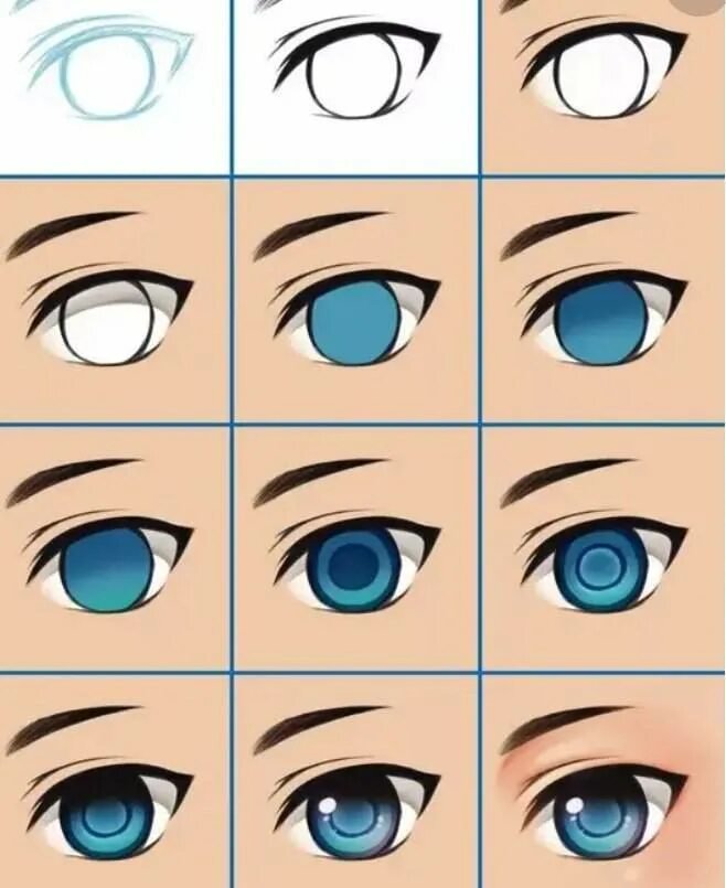 Глаза рисунки аниме мальчик фото