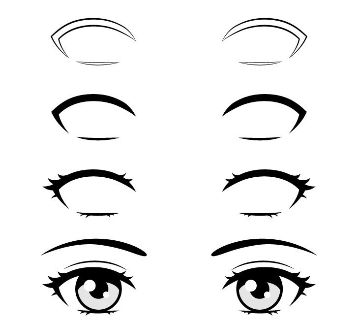 Глаза с ресницами рисунки аниме фото