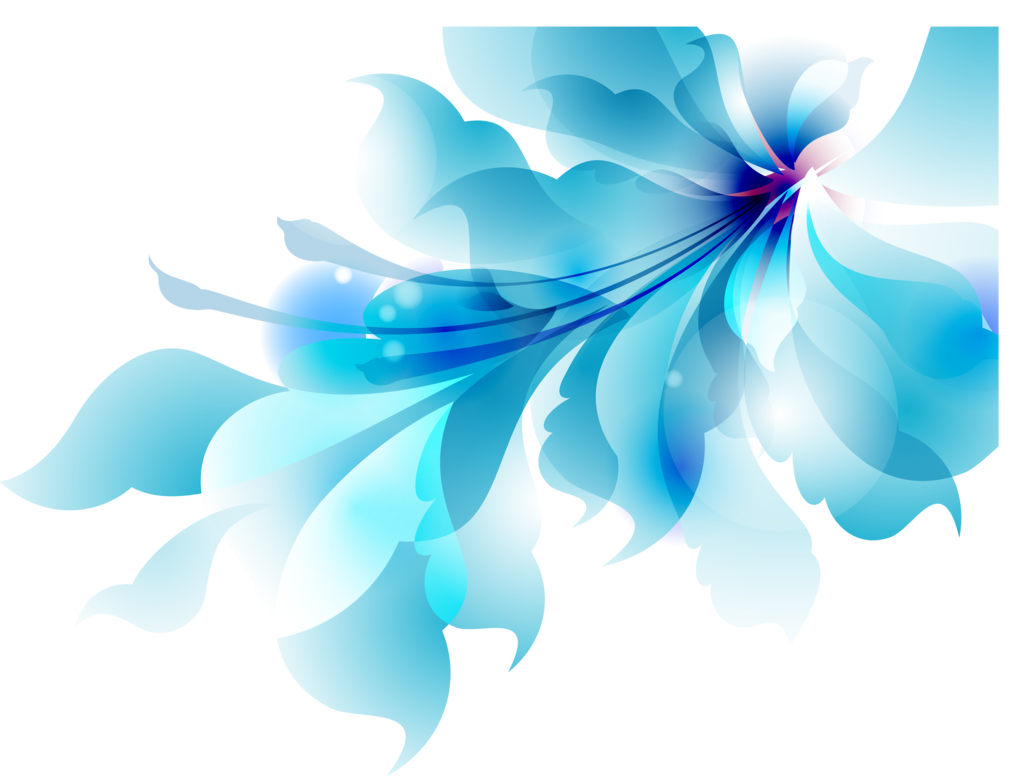 Голубые цветы на прозрачном фоне фото