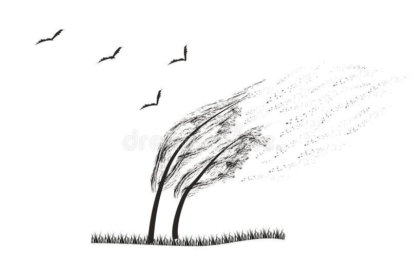 Графический рисунок на тему колыхание трав при порыве ветра фото