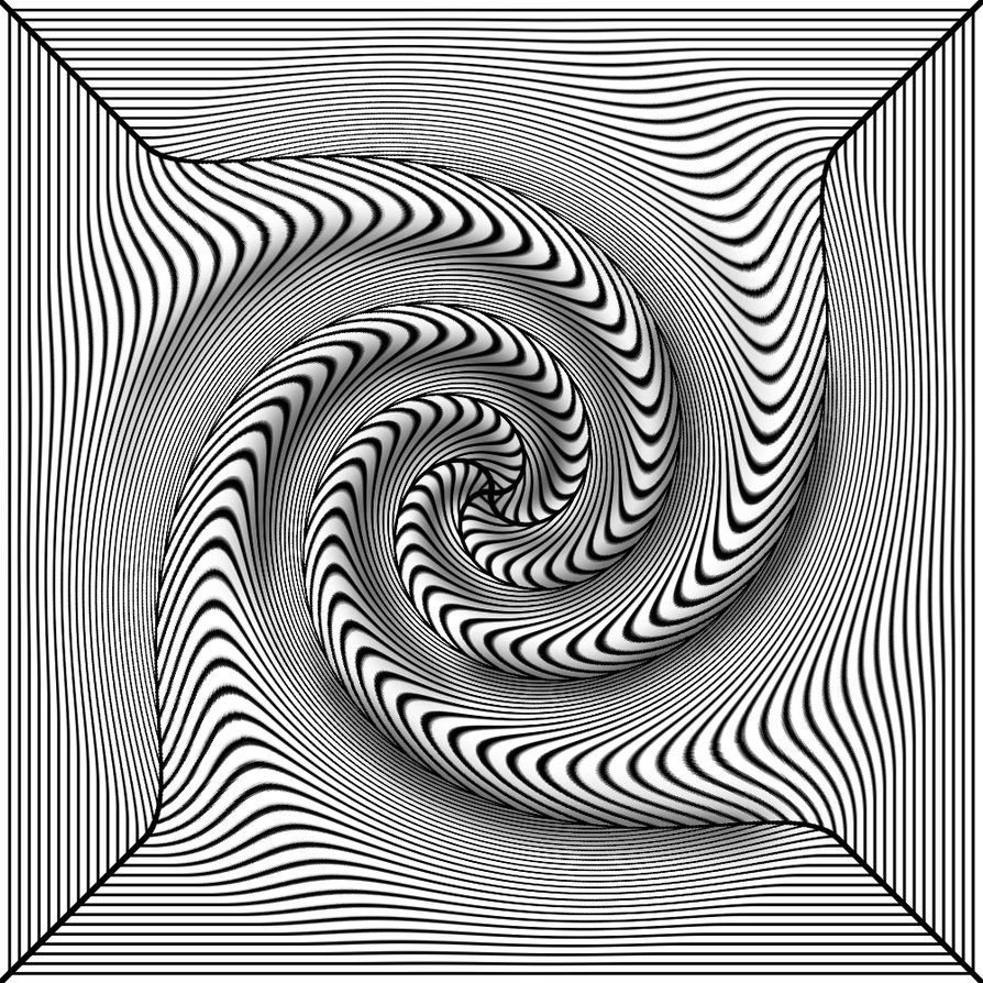 Иллюзия оптической линии 3d рисунок фото