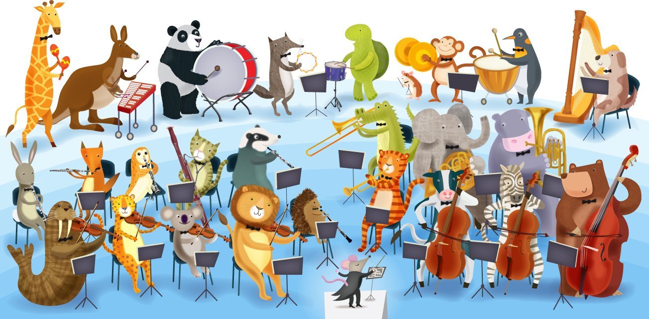 Карнавал животных рисунок по музыке фото