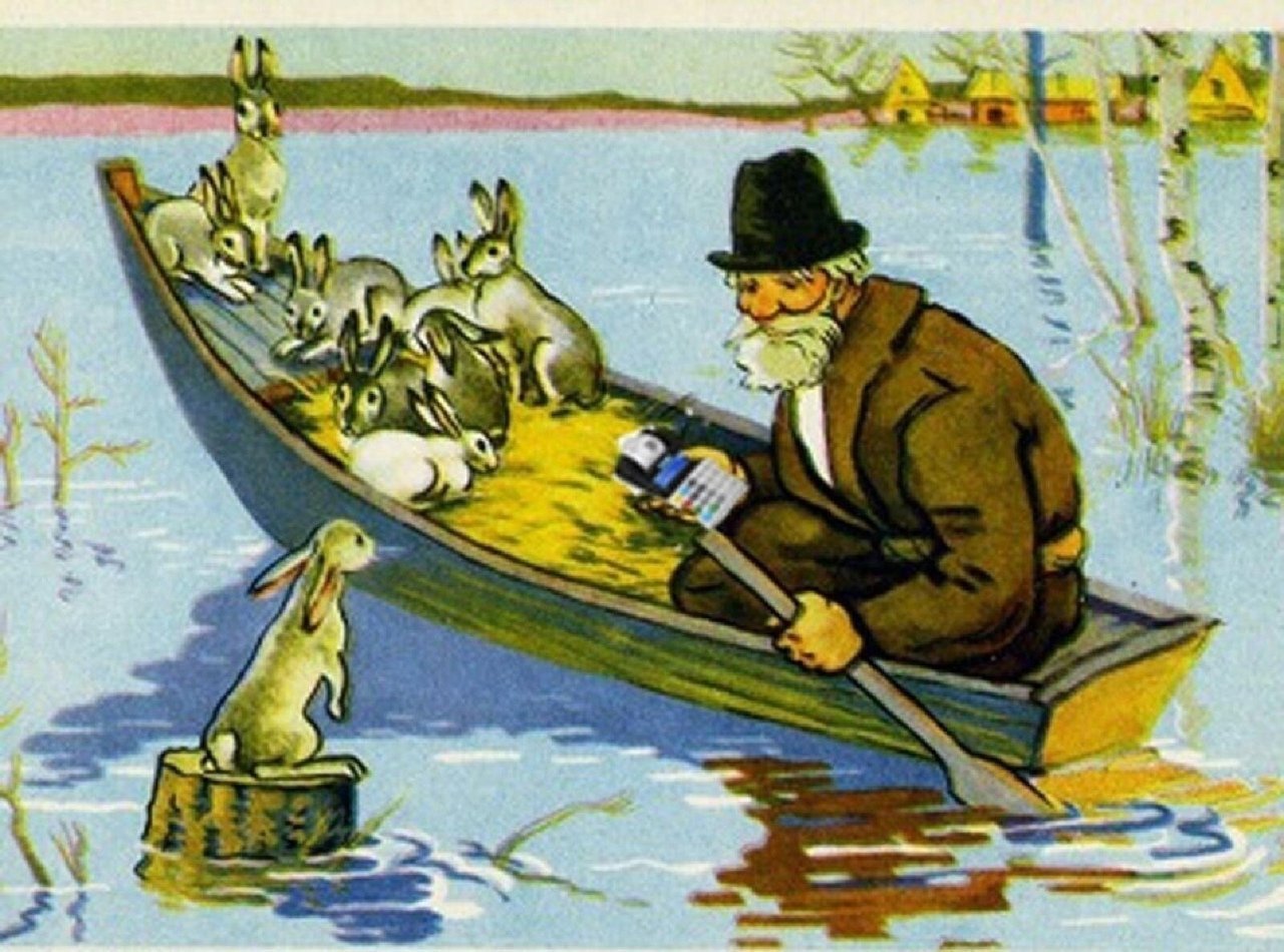 Картинки дед мазай и зайцы иллюстрации фото
