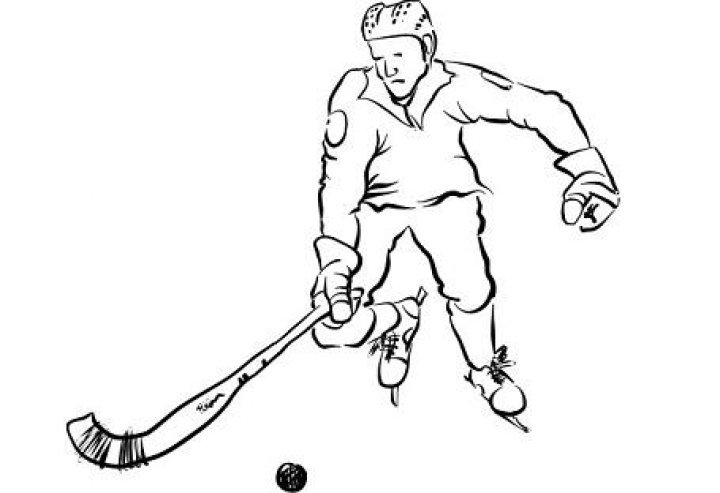 Хоккей с мячом рисунок детский фото