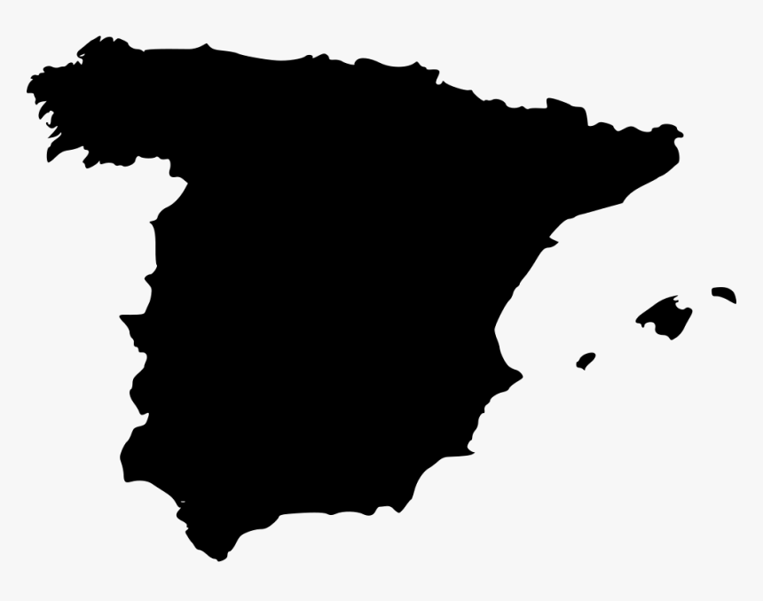 Контур карты испании на прозрачном фоне фото