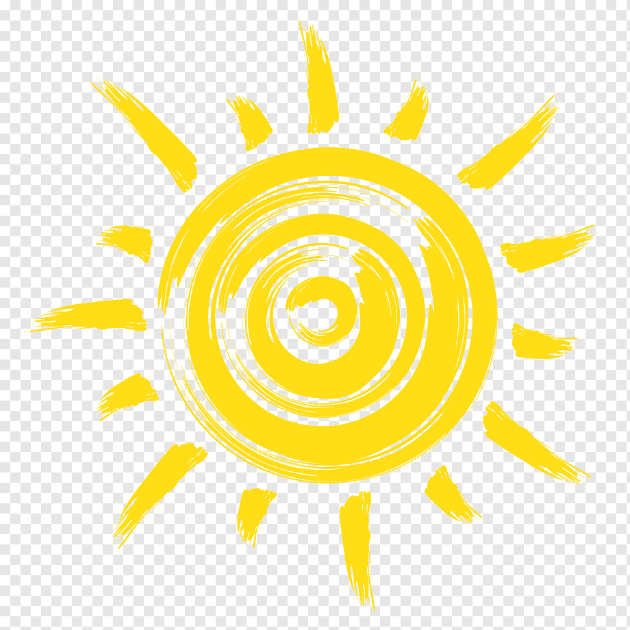 Контур солнца на прозрачном фоне фото