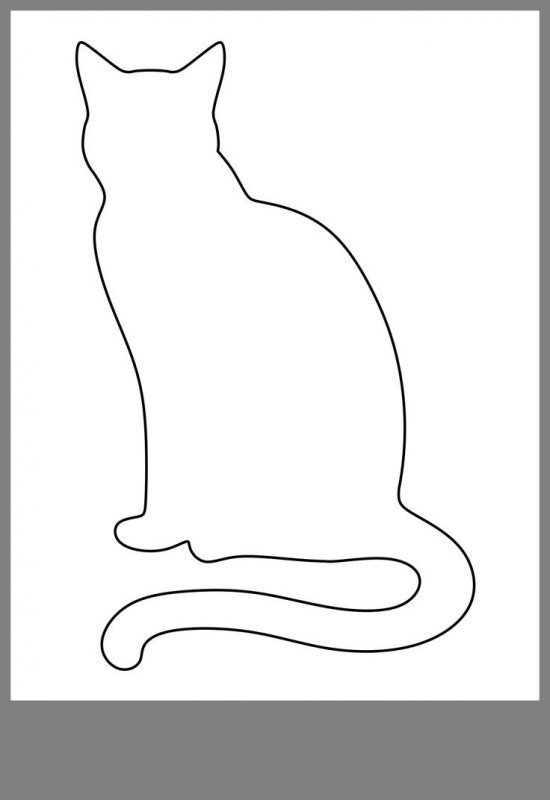 Контурный рисунок кота для раскрашивания фото