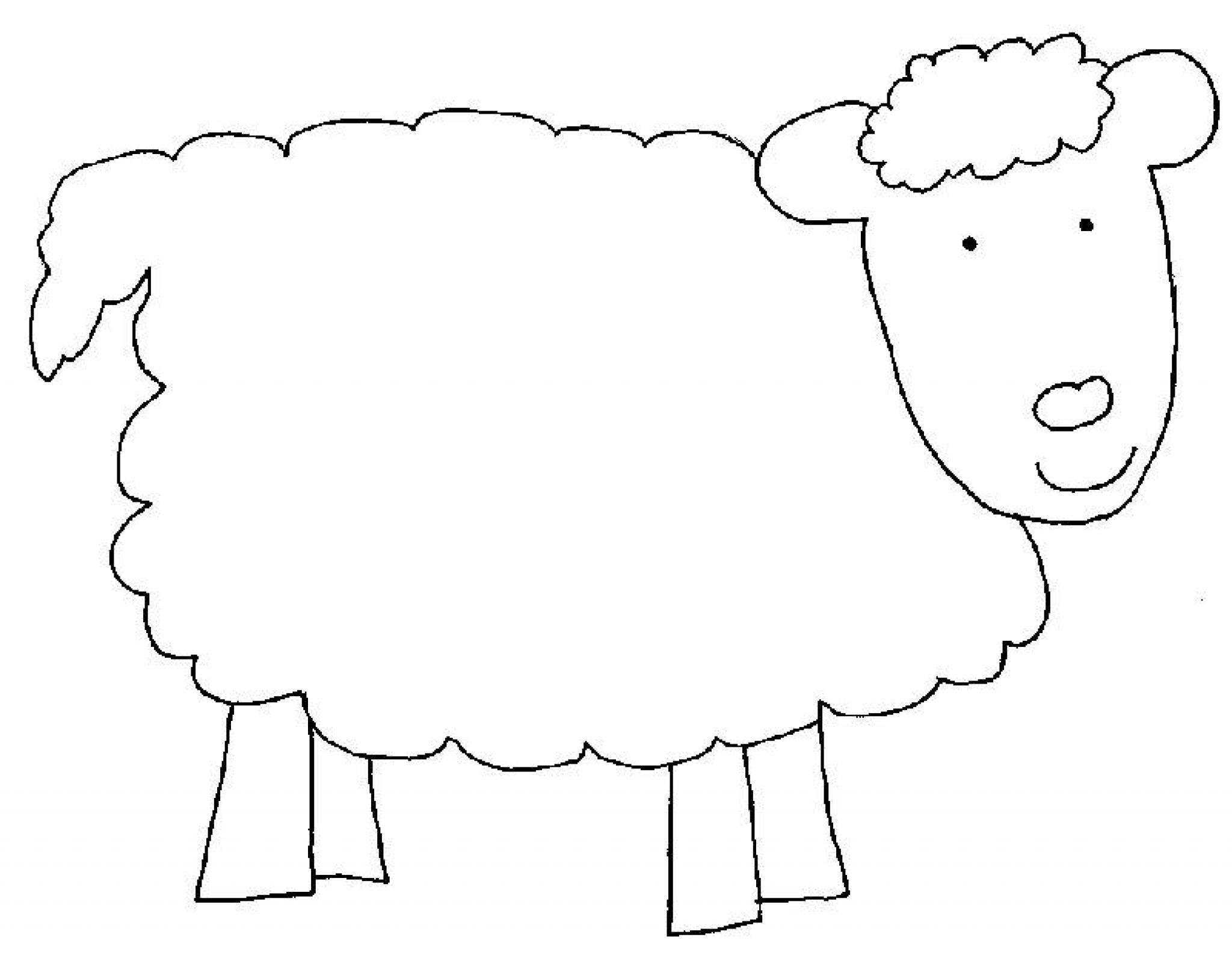 Контурный рисунок овечки фото