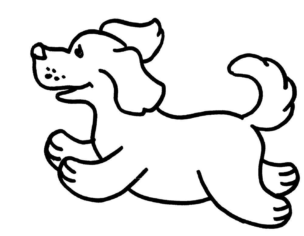 Контурный рисунок собака фото
