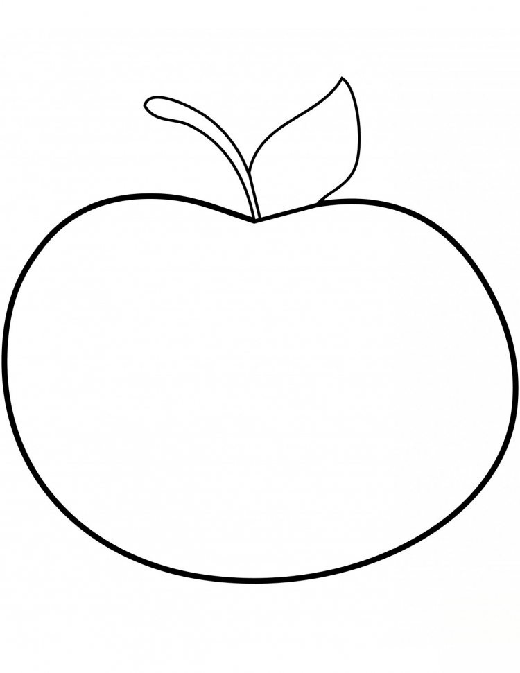 Контурный рисунок яблоко фото