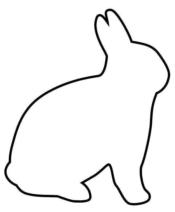 Контурный рисунок заяц фото