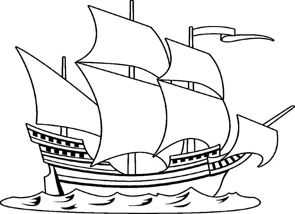 Корабль детский рисунок фото