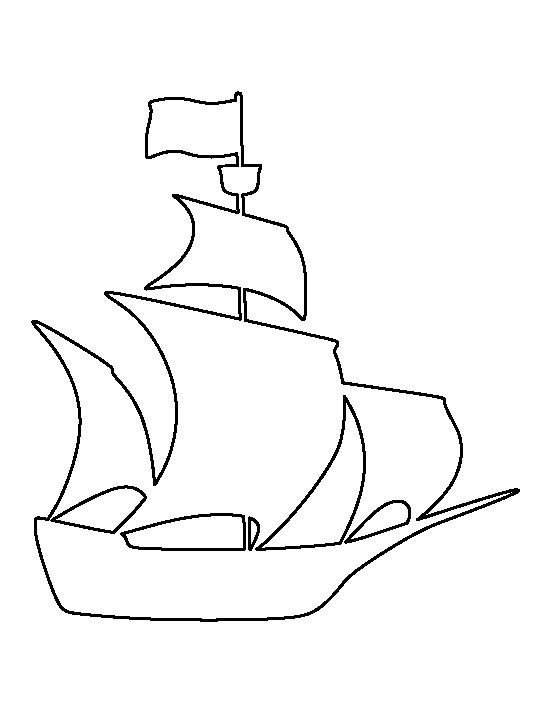Корабль контурный рисунок фото