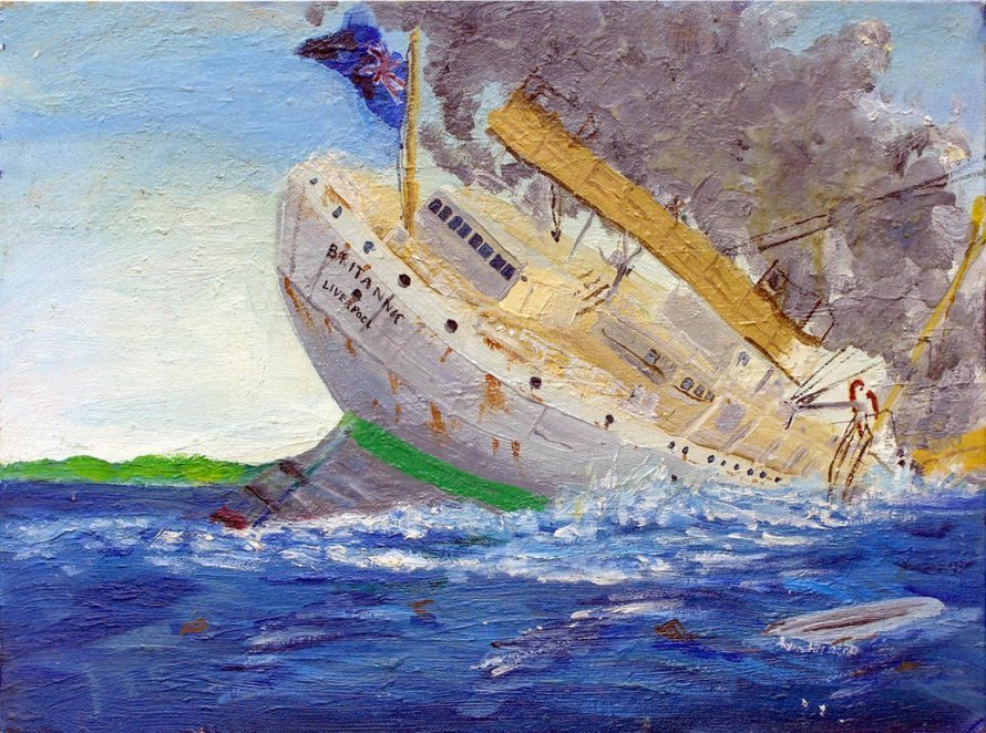 Корабль на дне рисунок фото