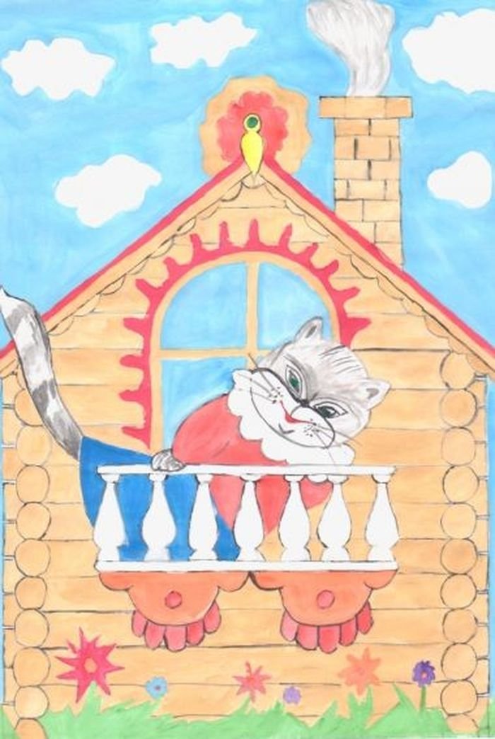 Кошкин дом маршак детский рисунок фото
