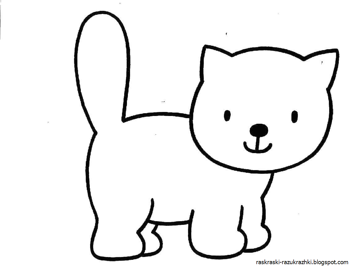 Котенок детский рисунок легко фото