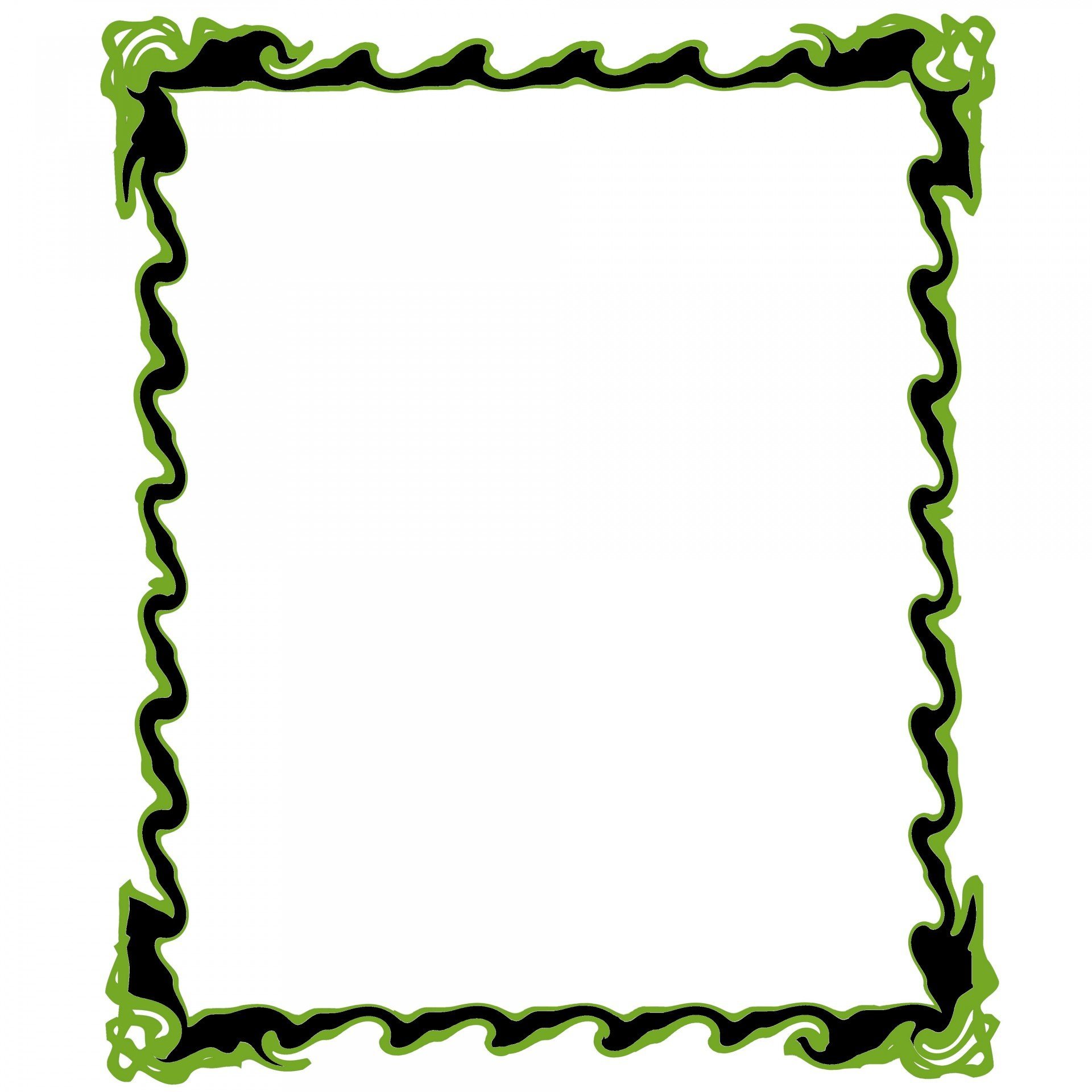 Красивая зеленая рамка на прозрачном фоне фото