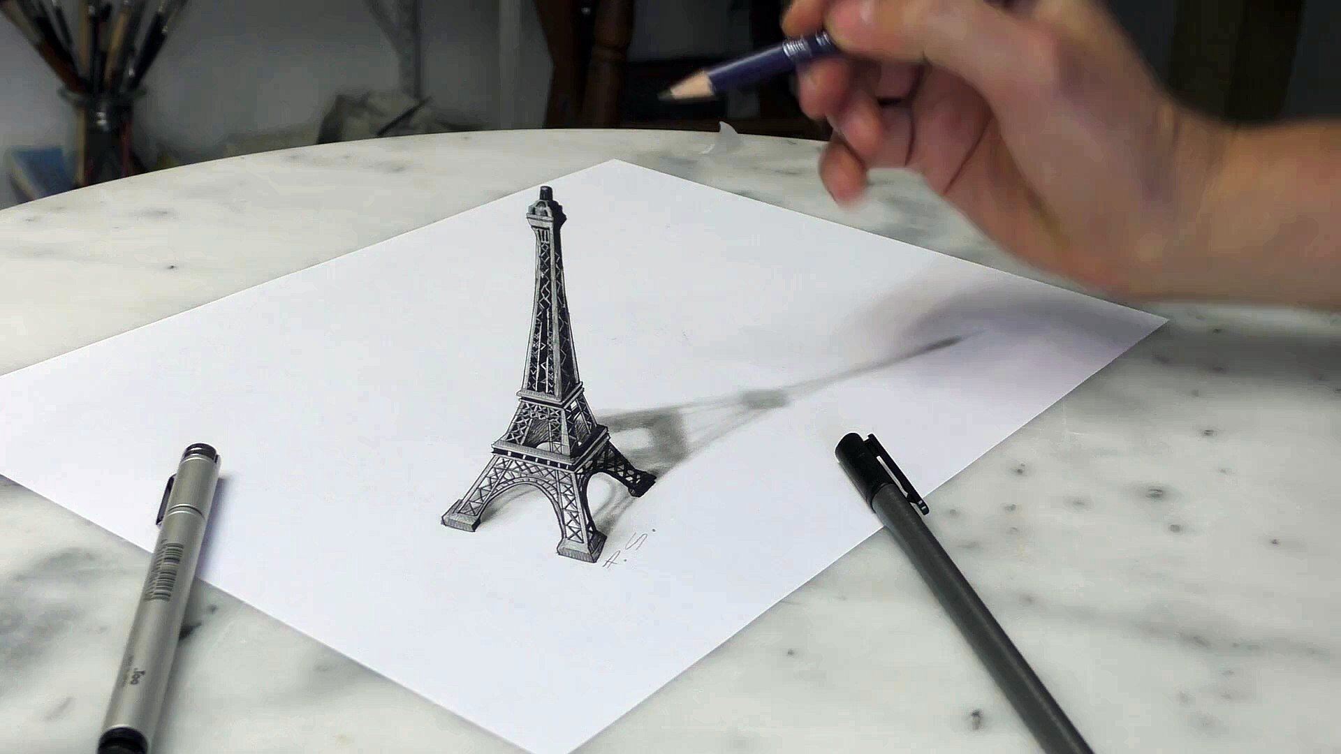 Красивые 3д рисунки карандашом легкие фото