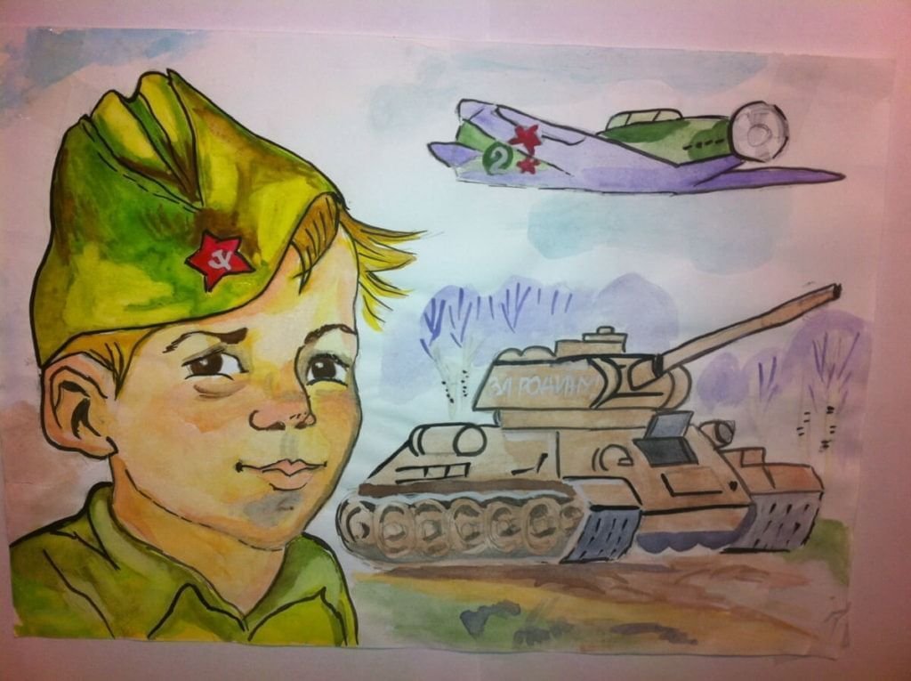 Красивые детские военные рисунки фото