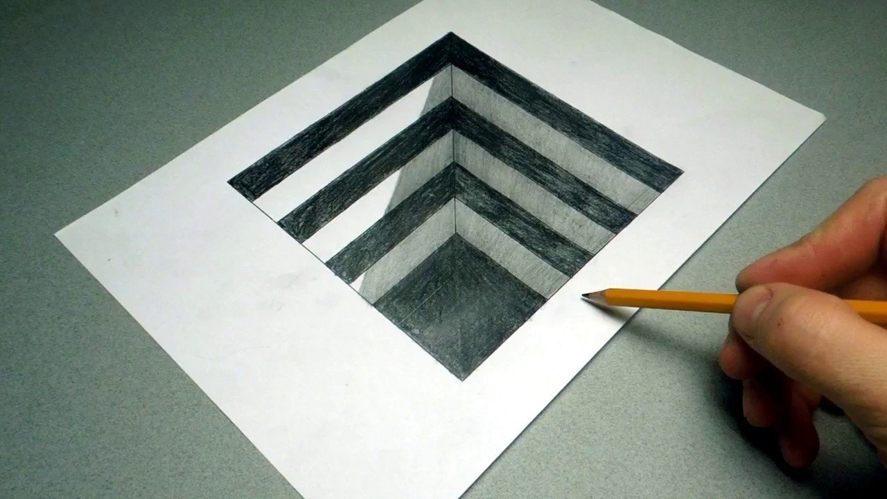 Красивые рисунки 3д карандашом для начинающих легкие фото