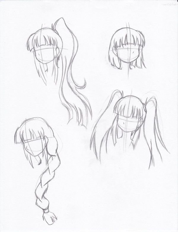 Красивые рисунки аниме девушек карандашом поэтапно фото