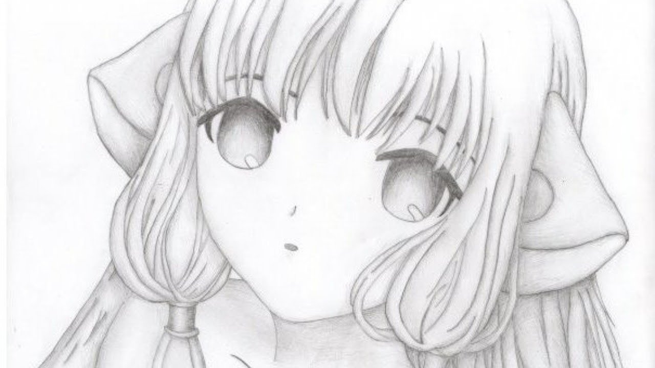 Красивые рисунки девушек карандашом аниме легко фото