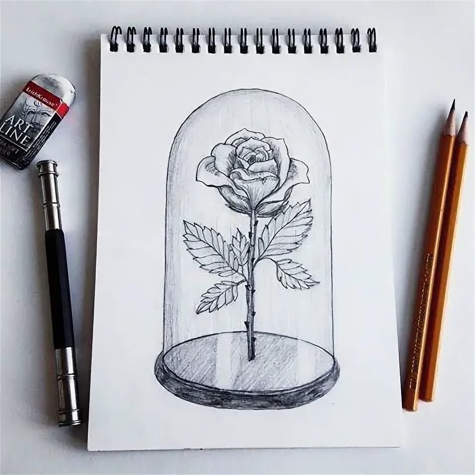 Красивые рисунки для скетчбука для начинающих простым карандашом фото