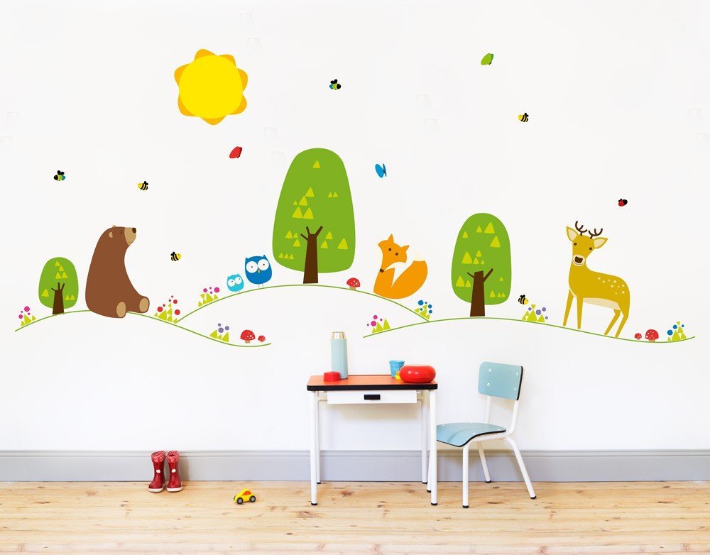 Красивые рисунки на стену в детскую комнату фото