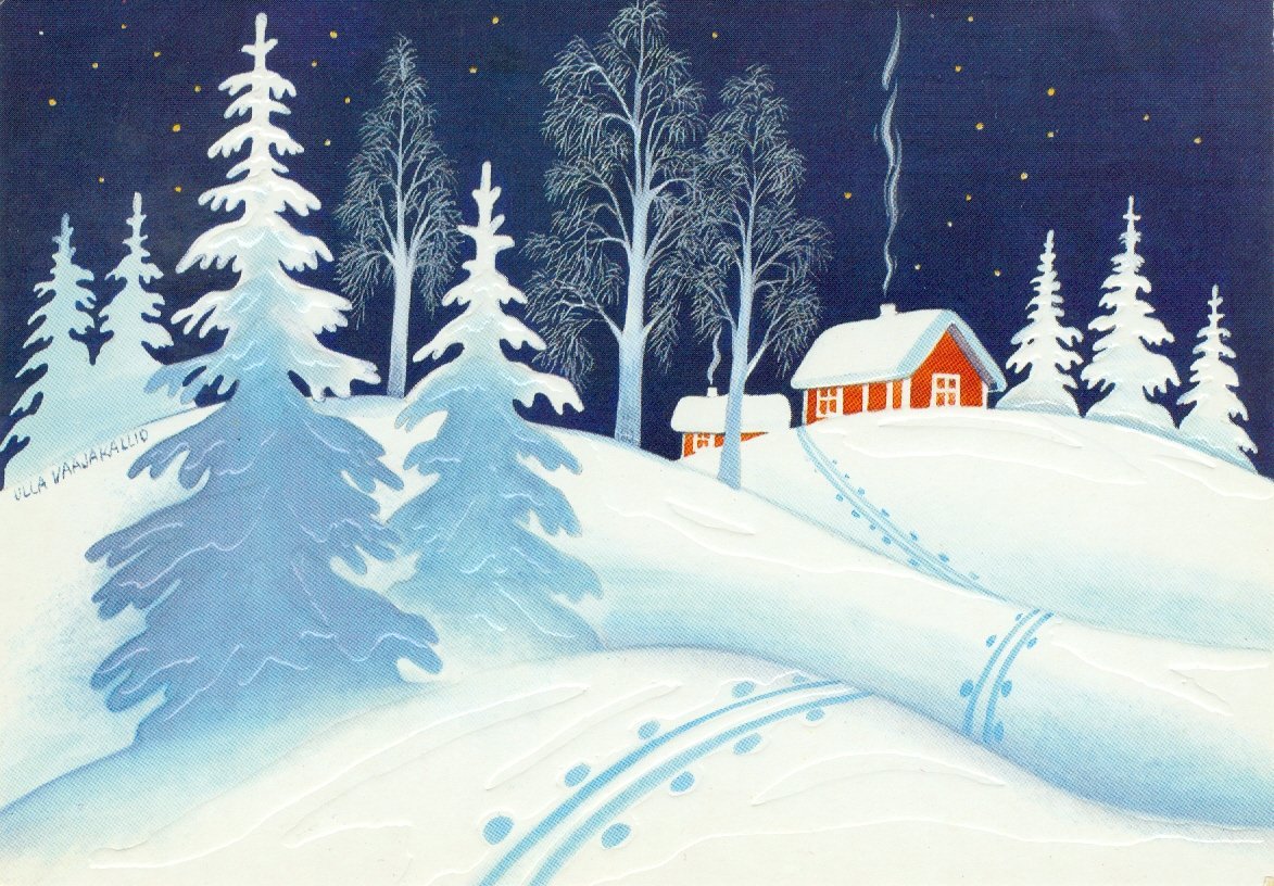 Красивые рисунки на тему зима для детей фото